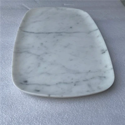 Carrara সাদা মার্বেল ট্রে